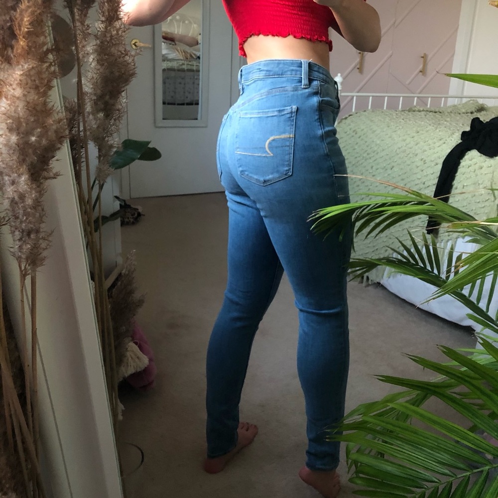 American Eagle super high rise jeans